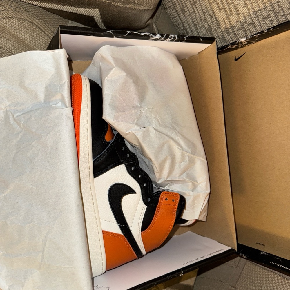Nike Black and Orange Sneakers